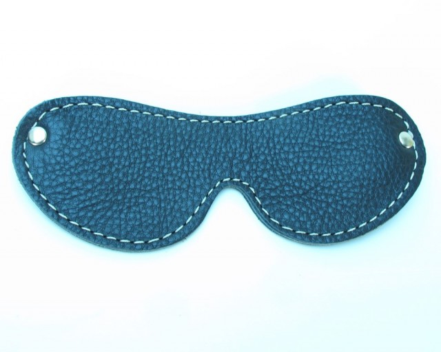 Маска "BDSM-Арсенал" черная с белой строчкой 