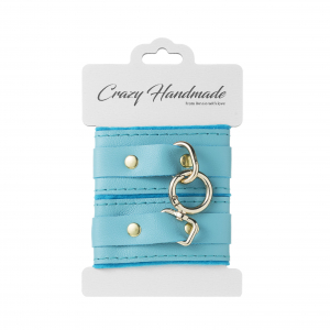 Оковы с внутренней отделкой "Crazy Handmade" тиффани, кожа